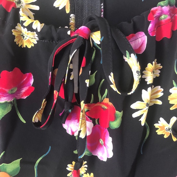 Vintage 90s Y2K Black Floral Slip Dress Size S - Picture 2 of 5